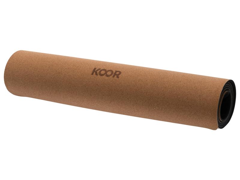 KOOR Yogamatte Kork Pro und Trinkflasche 500 ml