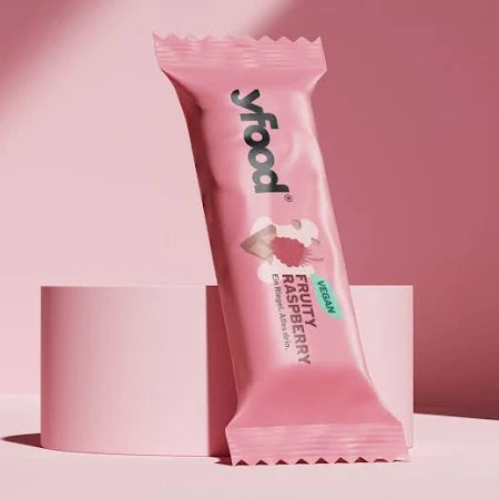 YFOOD Protein Riegel vegan Fruity Raspberry 3x 60 g/ Vegan