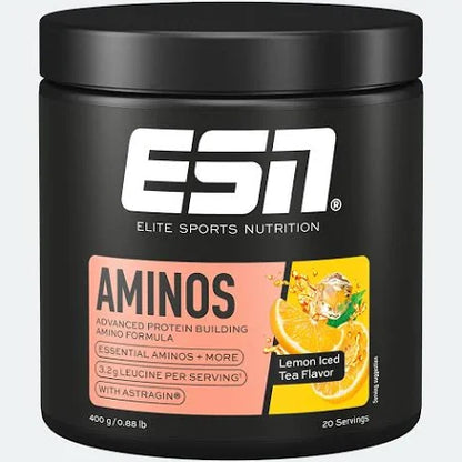 ESN Nahrungsergänzung Aminos Cola, Ice Tea Peach & Lemon Ice Tea, 400 g/ Vegan